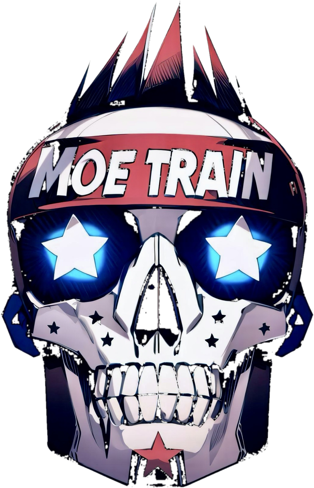 Moe Train skull mark with star sunglasses